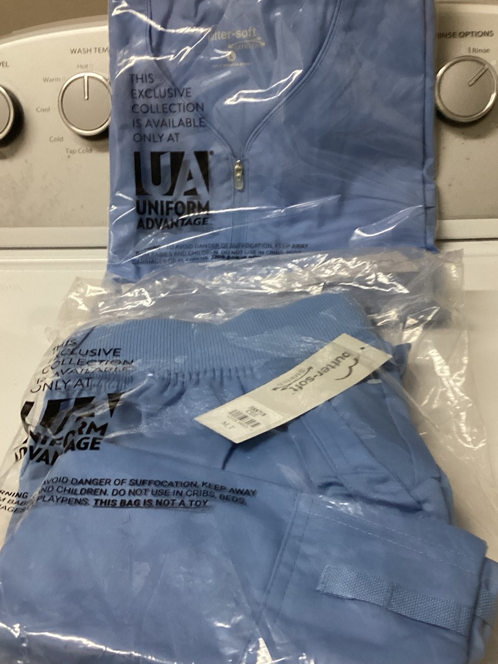 Uniform Advantage Blue Medical Scrub Set - Top and Pants